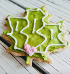 Holiday Iced Dog Cookie