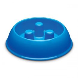 PS Plastic Slow Feeder Bowl 40oz Blue