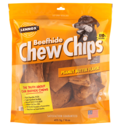 Peanut Butter Beefhide Chew Chips (16oz)