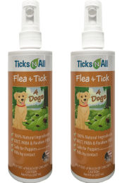 All Natural Flea & Tick 4 Dogs 8oz (2 pack)