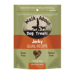 Walk About Quail Dog Jerky. (25 pack)