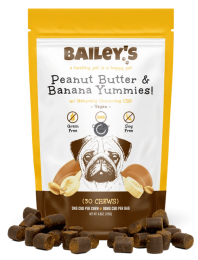 Bailey's Peanut Butter & Banana Yummies! 30 Count Bag with 3MG CBD Per Chew