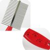 Fine and Wide Toothed Dog Grooming Comb - Red Handle