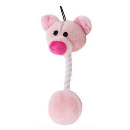 Pink Pig Rope Dog Chew Toy