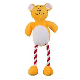 Bear Plush/ Rope Dog Chew Toy