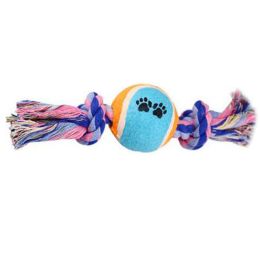 Tennis Ball Rope Dog Chew Toy - Blue