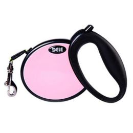Durable Retractable Leash for Small Dogs or Puppies (30LB), Pink