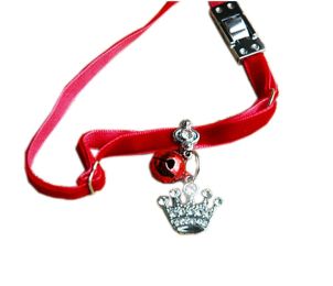 Soft Material with Bell & Crown Pendant Collar for Dog(Fit 16~32cm Neck)