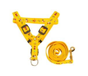 Pet Leash/Harness Durable - Yellow, Medium