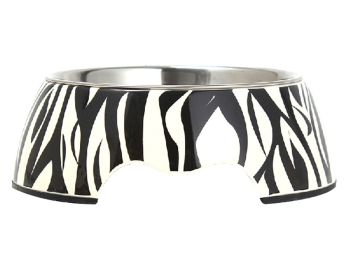 New Fashion Pet Bowl Stainless Steel, Zebra Stripes