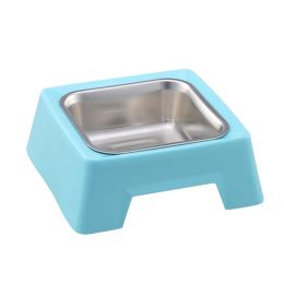 Square Pet Stainless Steel Bowl - Blue
