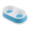 Imitation Ceramic Melamine Double Pet Bowl - Blue Flower