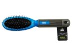 Gray Plastic Handle Needle Pet Brush - Blue