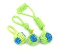 2 Pcs Knot Rope Single-loop Ball Dog Toys