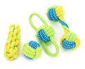 2 PCS Colorful Double Ball Knot Rope Dog Chew Toy 16x6cm