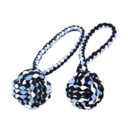 Knot Rope Ball Dog Chew Toy - Black & White