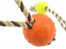 Durable Ball & Rope Chew Toy - Yellow