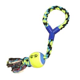 2 PCS Tennis Ball Rope Chew Toy - Random Color