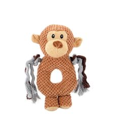 Ring Plush Chew Toy With Sound Module - Monkey