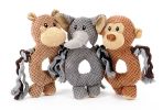 Ring Plush Chew Toy With Sound Module - Monkey