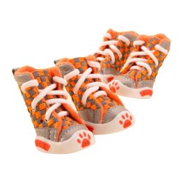 Pets Shoes for Dogs (Orange Plaid Pattern)