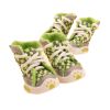 Pet Shoes with Paw Print Green Style Size M