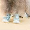 Pet Shoes with Bow Tie - Small, Red