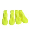 Non-slip Waterproof Puppy Rain Boots - YELLOW, set of 4