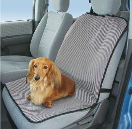 Striped Single Seat Dog Car Seat Cover Light Gray