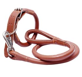 Super Thick Double-breasted Dog Collar and Leash (Fit 46~61cm neck)