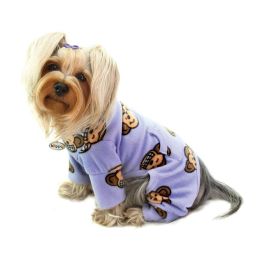 Silly Monkey Fleece Turtleneck Pajamas - Lavender (Size: Large)