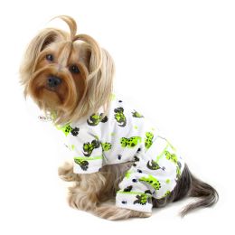 Playful Dinosaur Flannel Pajamas (Size: Large)