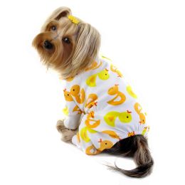 Knit Cotton Pajamas with Yellow Ducky (Size: Large)