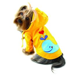 Splashing Whale Raincoat with Cotton Lining (Size: Large)