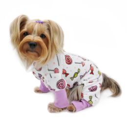 Ultra Soft Plush Minky Sweet Candies Pajamas (Size: Large)