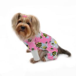 Ultra Soft Plush Minky Bumblebee & Flower Pajamas (Size: Large)