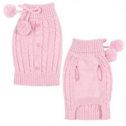 ES Cable Sweater - Pink (Size: Large)