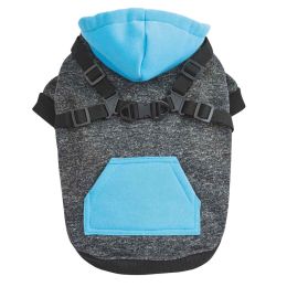 GG Harness Hoodie (Color: Blue, Size: Large)