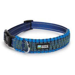 GG Reflective Paracord Collar (Color: Blue, Size: Large)