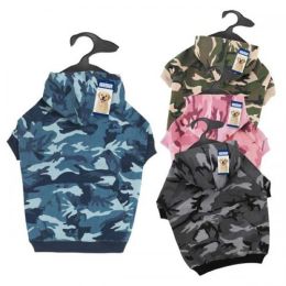 Casual Canine Camo Hoodie XS (Color: Green)