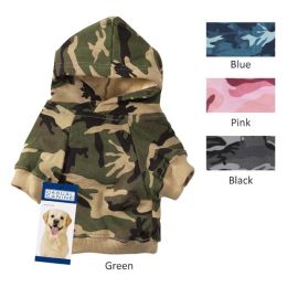 Casual Canine Camo Hoodie Large (Color: Green)