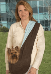 ESC Reversible  Sling Pet Carrier (Color: Brown/Blue)