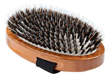 Bass Brushes- Shine & Condition Pet Brush (Palm Style) (Style: Dark Finish)