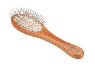 Bass Brushes- Style & Detangle Pet Brush (Small Oval) (Style: Dark Finish)