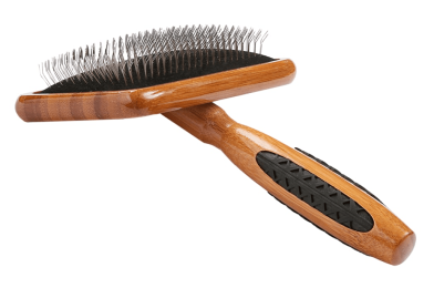 Bass Brushes- De-matting Pet Brush (Large Slicker Style) (Style: Dark Finish)