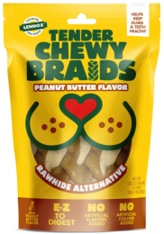 Alternative Rawhide Tender Chewy Braids (3oz) (Flavor: Peanut Butter)