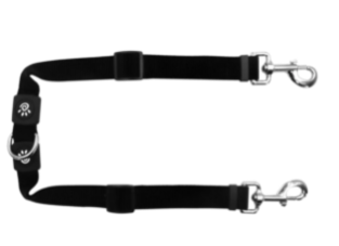 Doco Signature Coupler Leash - Adjustable Length-Black (Color: Black, Size: 5/8 x 10-13in)