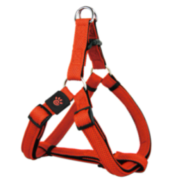 Doco Puffy Mesh Step-In Harness-Safety Orange (Color: Safety Orange, Size: 1 1/2 x 30-46in)