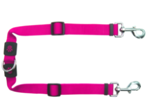Doco Signature Coupler Leash - Adjustable Length-Pink (Color: Pink, Size: 5/8 x 10-13in)