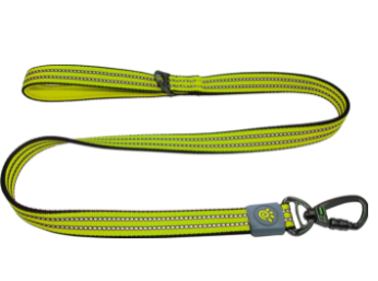 Doco Vario Leash With Reflective Thread 4Ft-Safety Lime (Color: Safety Lime, Size: 5/8 x 4ft)